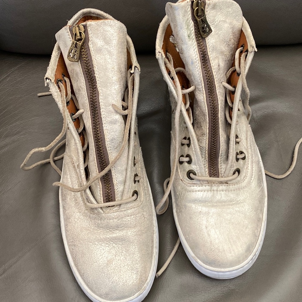 AS98 leather sneakers, gold cream, size 41